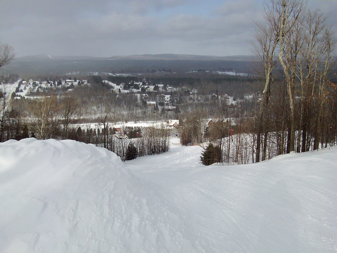 Big Powderhorn Mountain — MI ski resort in winter